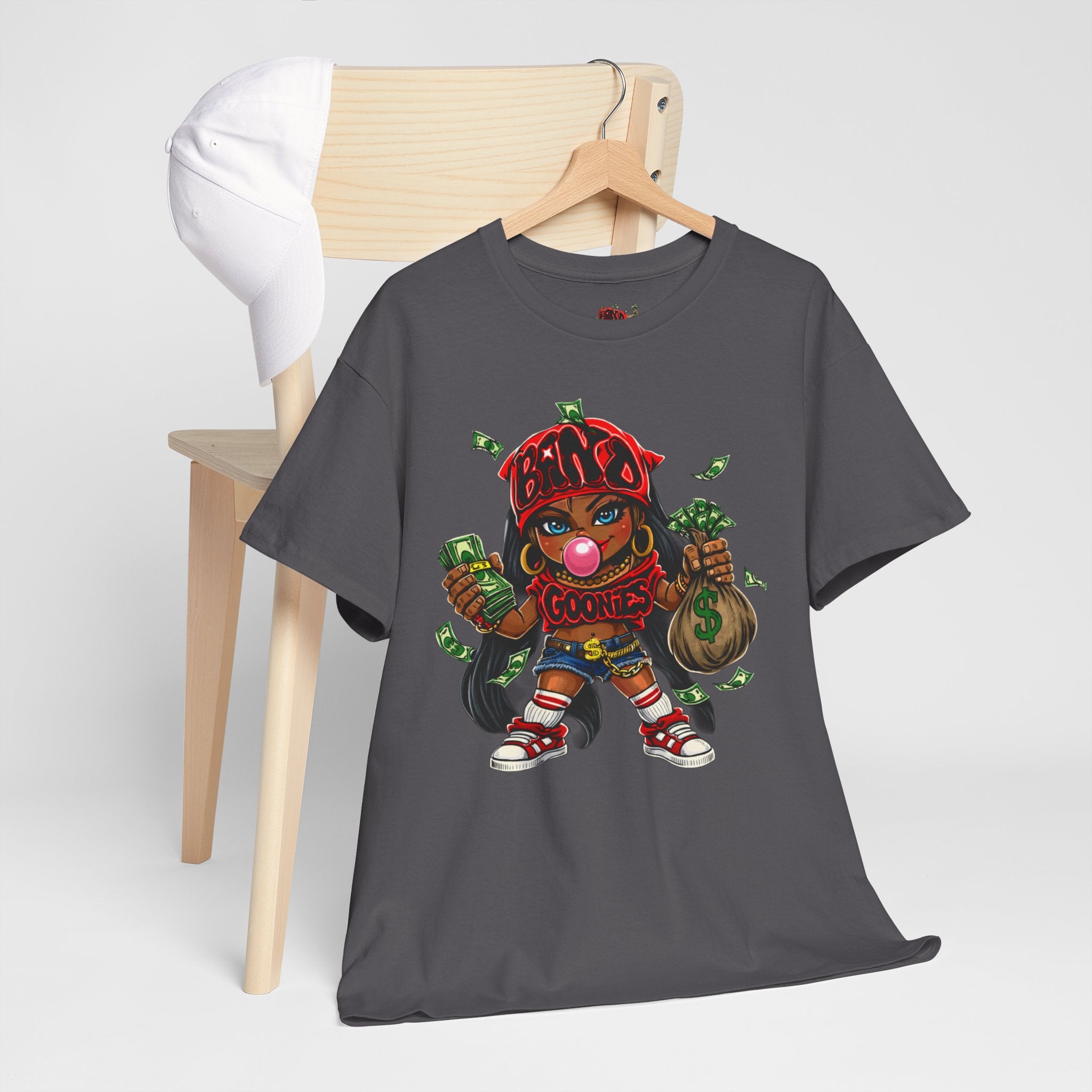 Heavy Cotton T-Shirt | Girl Goonie "Bubblegum Girl"