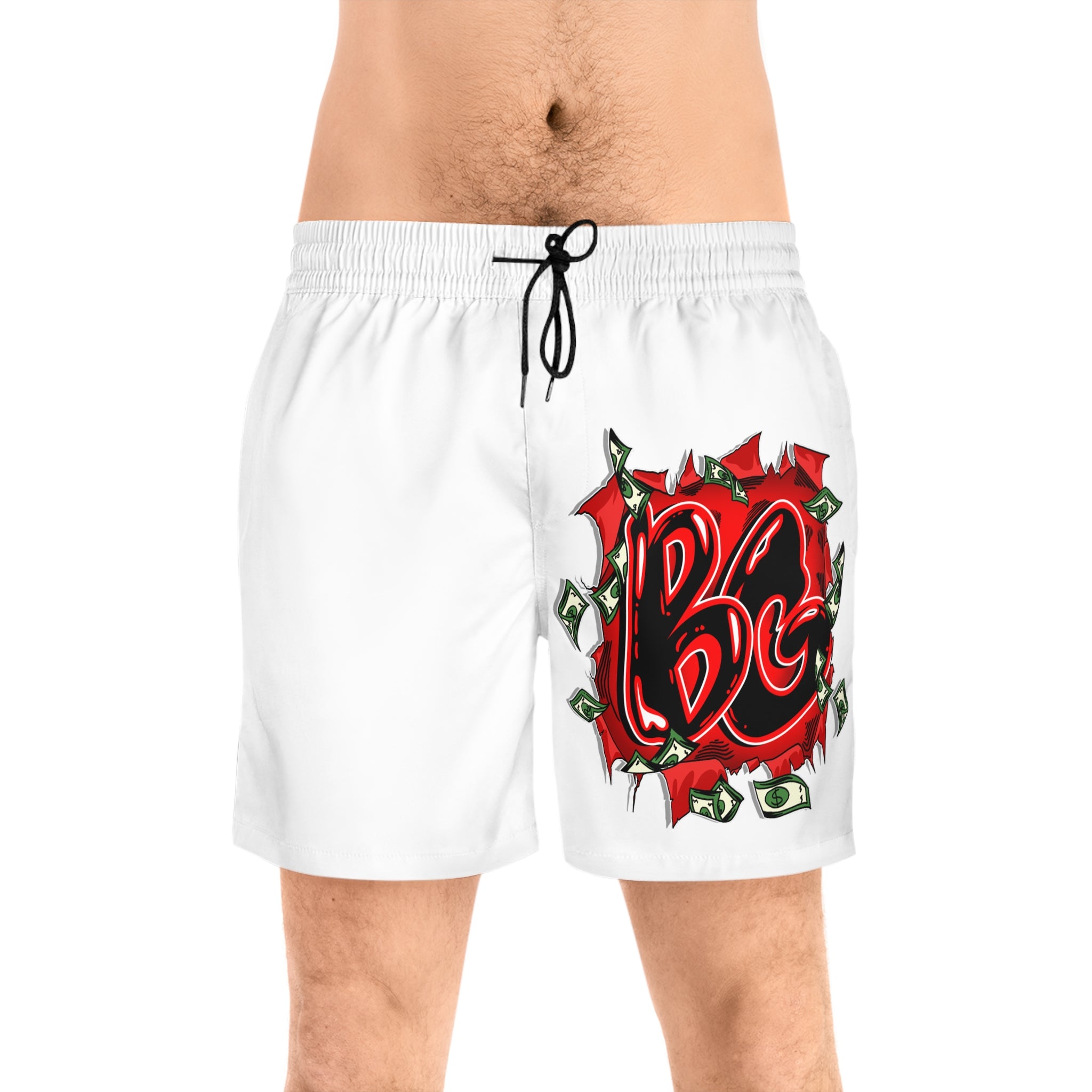 Men's Mid-Length Swim Shorts | Left Leg Logo