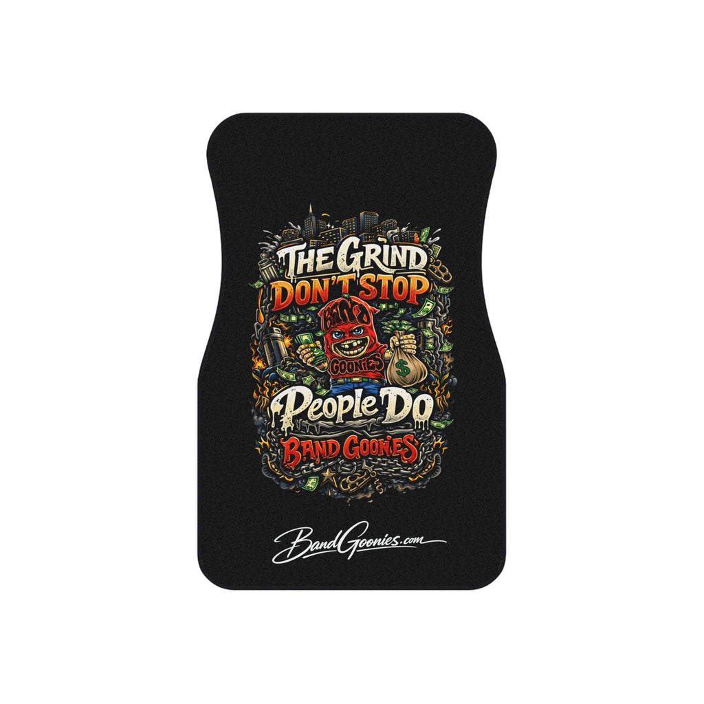 Car Mats (Set of 4) | Red Goonie "The Grind Don't Stop, People Do"