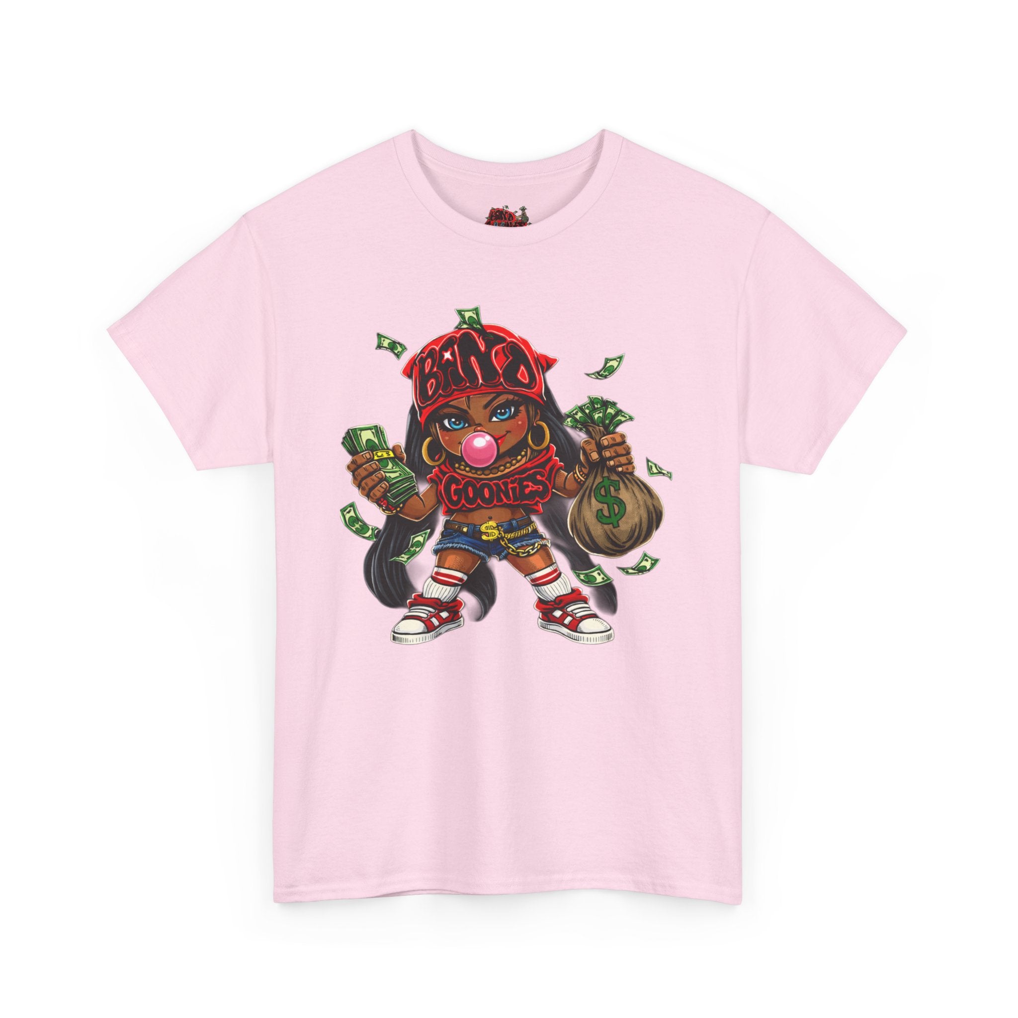 Heavy Cotton T-Shirt | Girl Goonie "Bubblegum Girl"