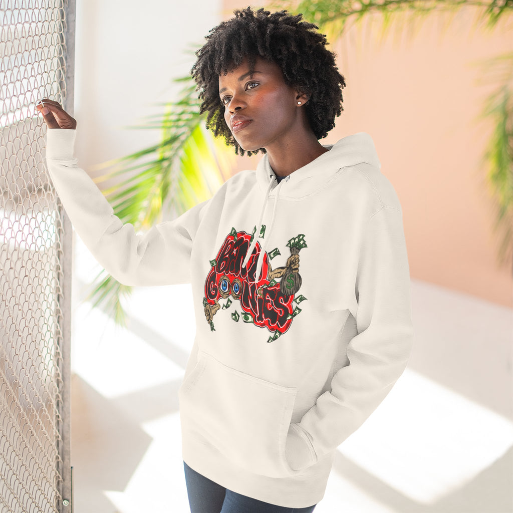 Three-Panel Fleece Hoodie