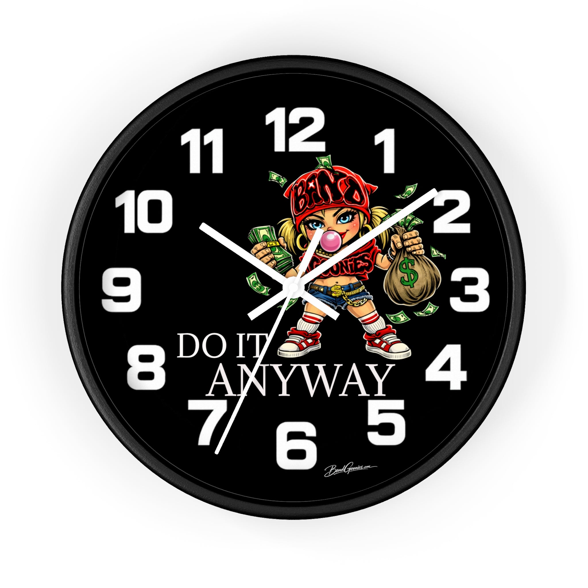Wall Clock | Girl Goonie "Do it Anyway" (Round 10" x 10")
