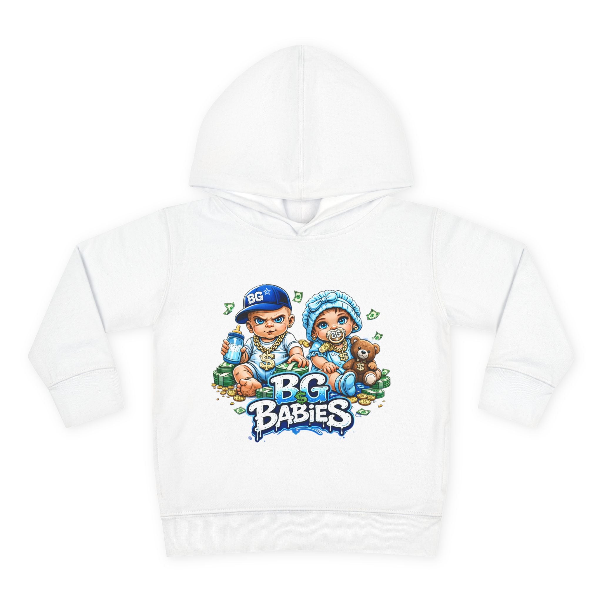 Toddler Pullover Fleece Hoodie | Blue BG Babies