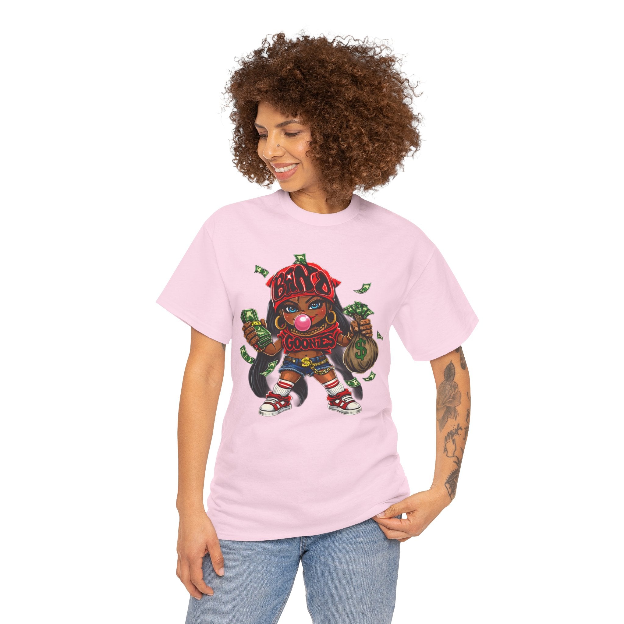 Heavy Cotton T-Shirt | Girl Goonie "Bubblegum Girl"