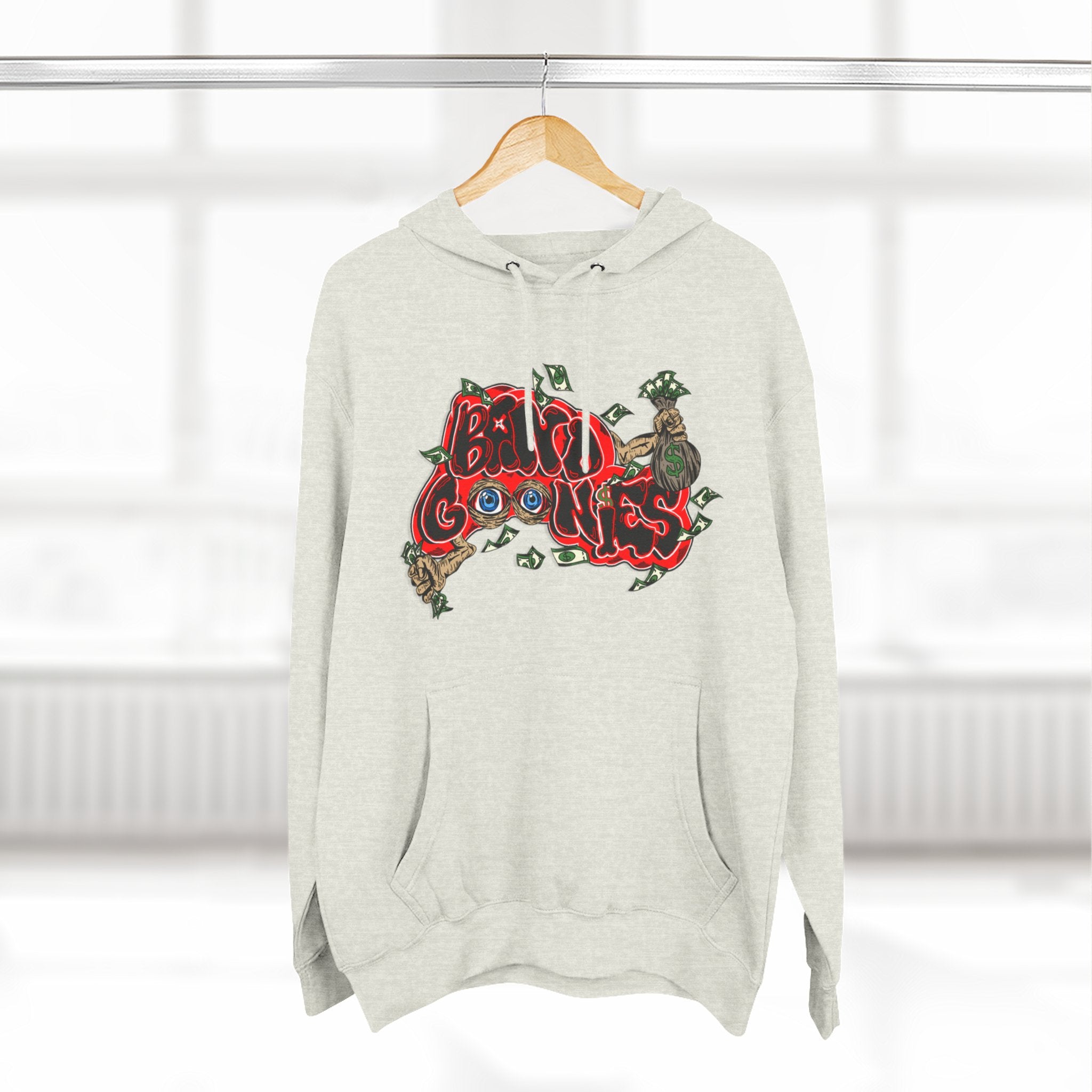 Three-Panel Fleece Hoodie