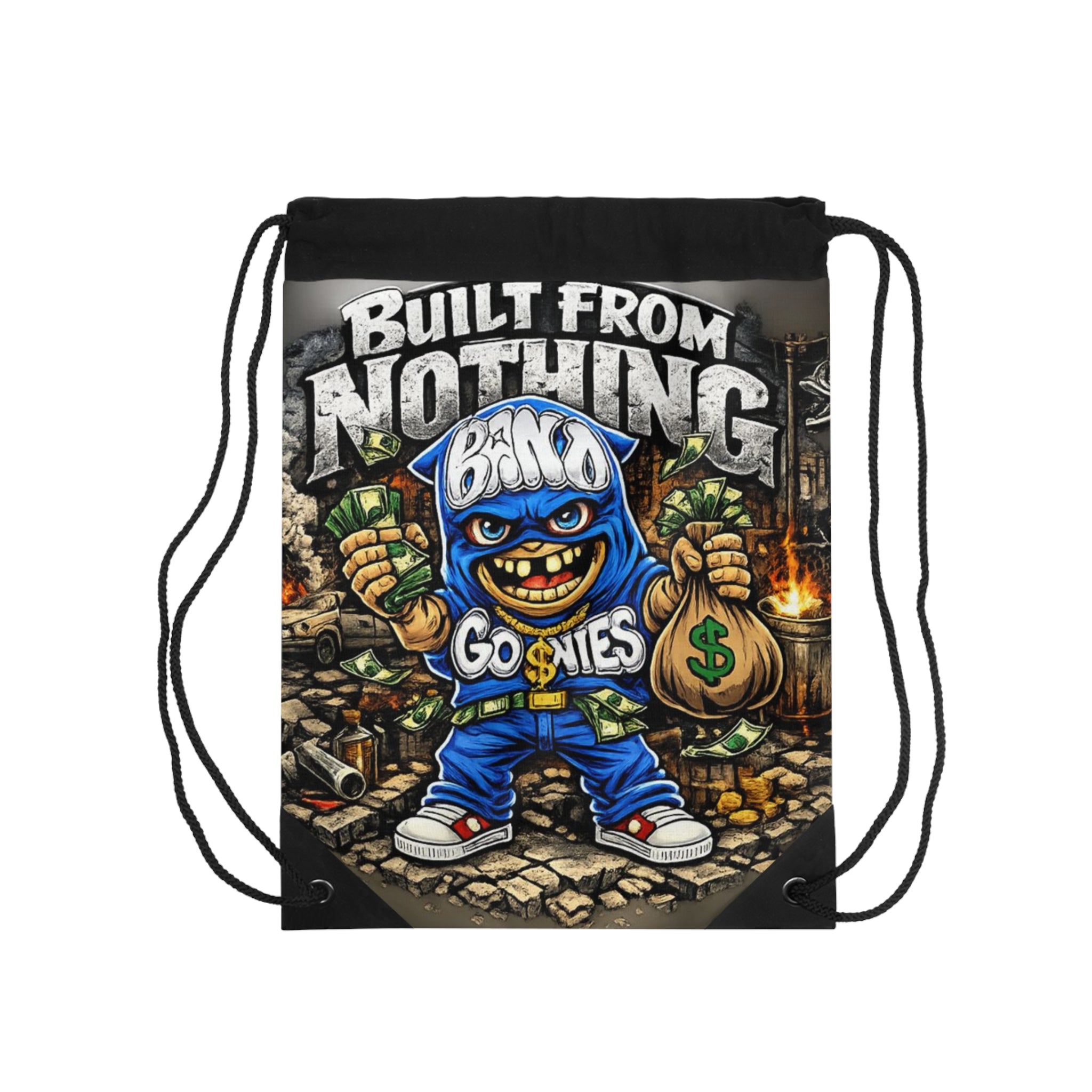 Drawstring Bag | Blue Goonie "Built From Nothing"