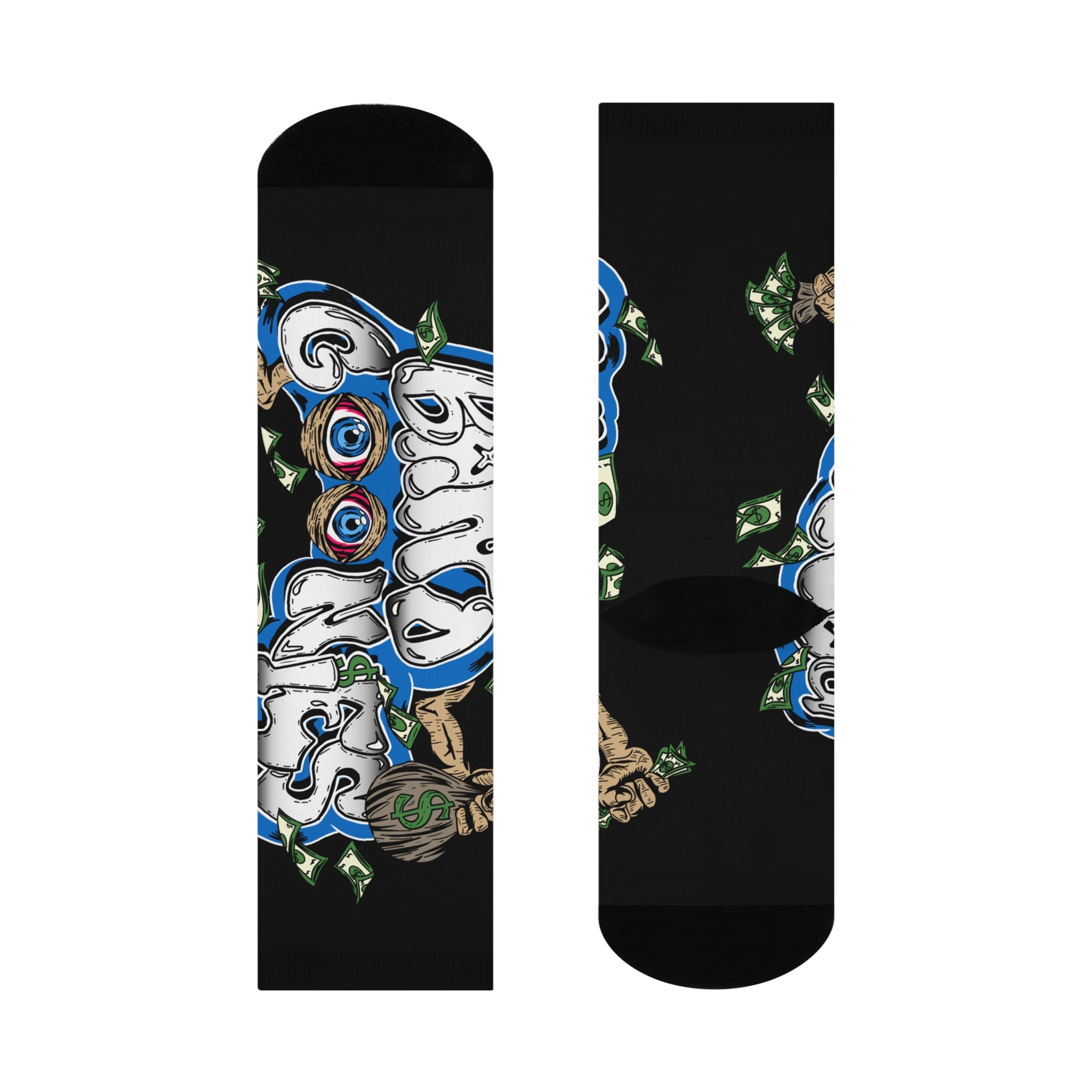 Blue Goonie Cushioned Crew Socks