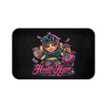 Bathroom Shower Mat | Pink & Teal Girl Goonie "Hustle over Hype"