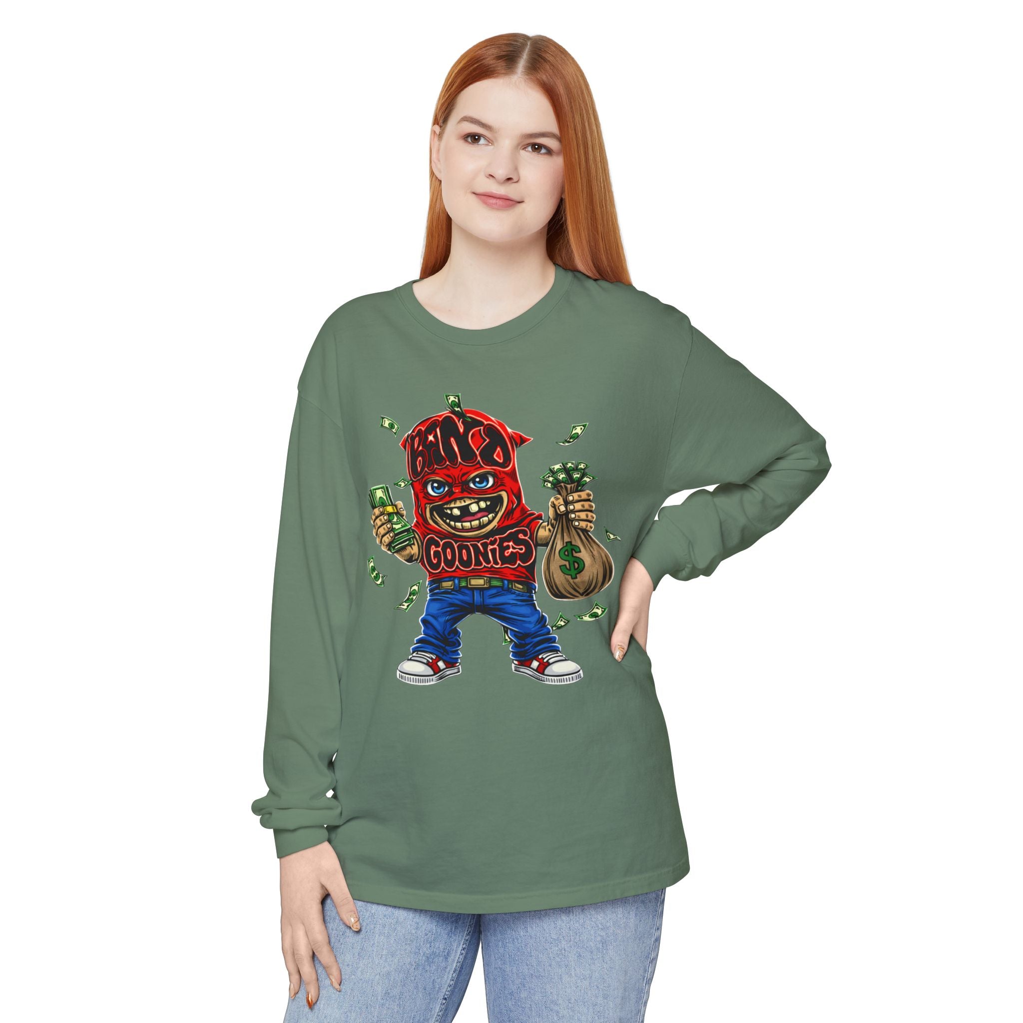 Garment-Dyed Long Sleeve T-Shirt | Red Band Goonie