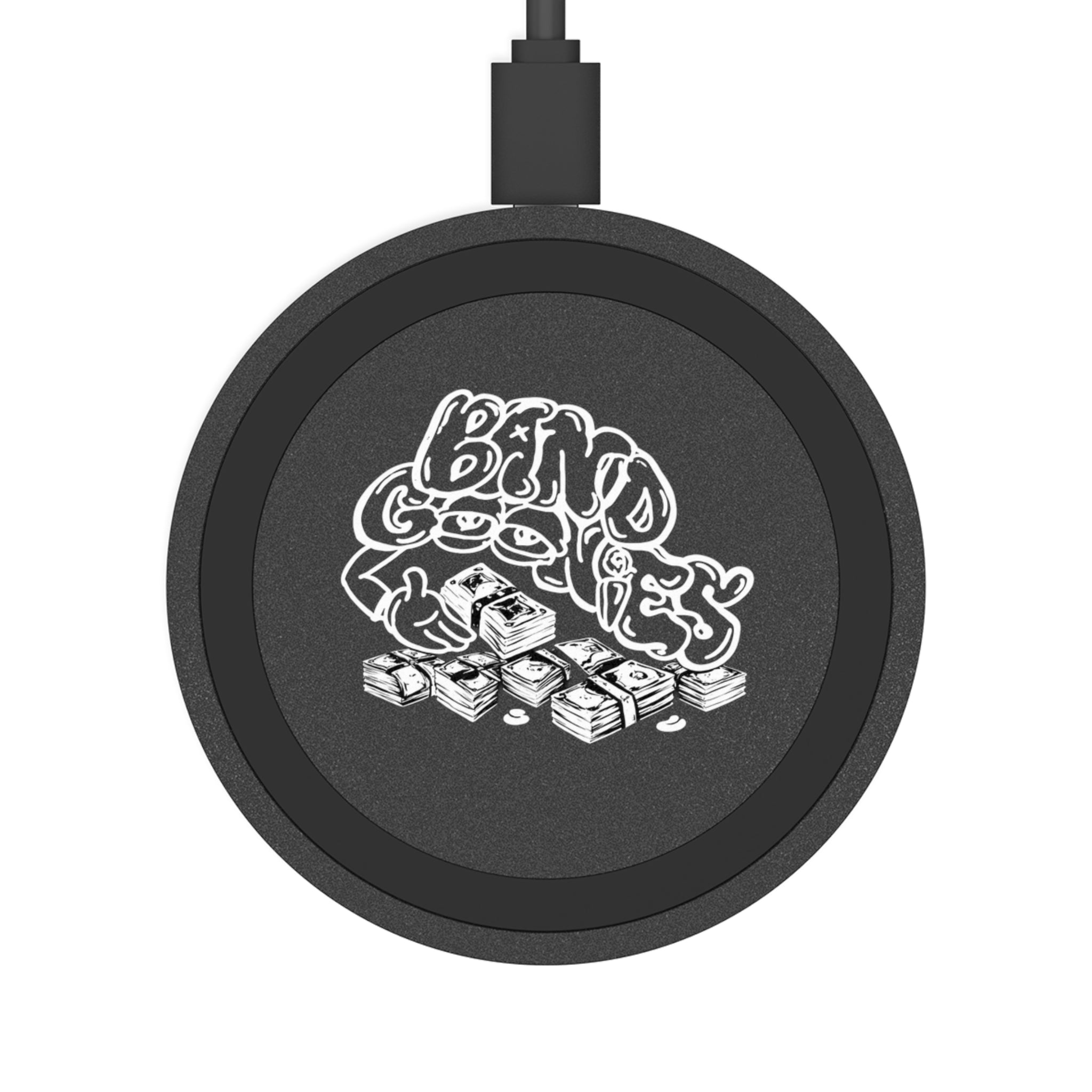White & Black Band Goonies Wireless Charging Pad