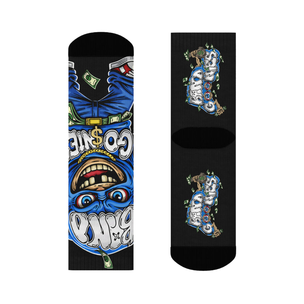 Crew Socks | Black & Blue