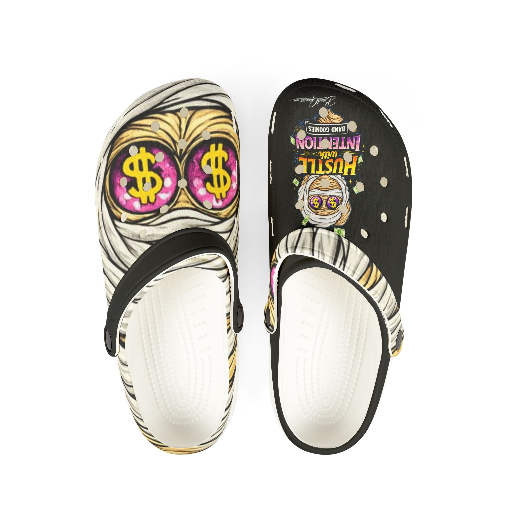 Foam Rubber Clog Shoes | OG Goonie "Hustle with Intention"