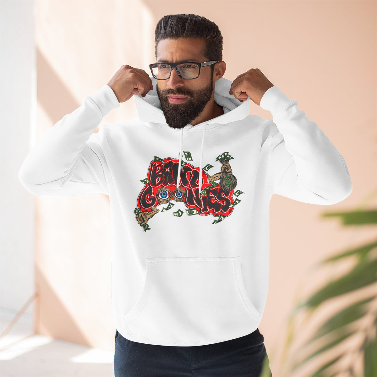 Three-Panel Fleece Hoodie