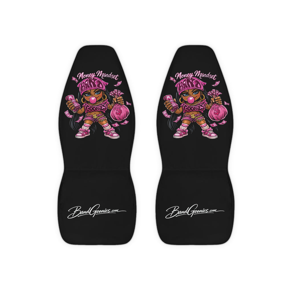 Polyester Car Seat Covers | Pink Goonie "Money Mindset"