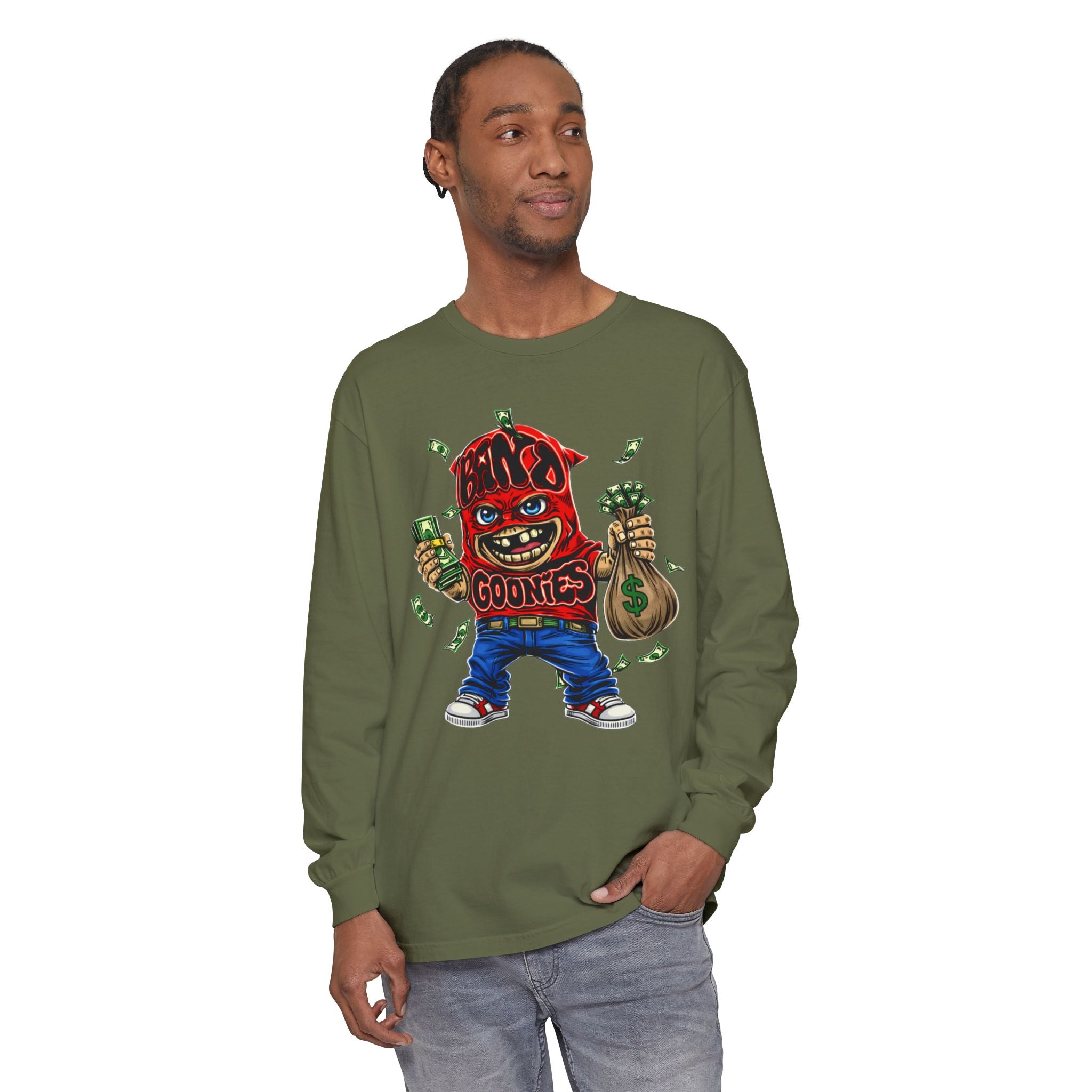 Garment-Dyed Long Sleeve T-Shirt | Red Band Goonie