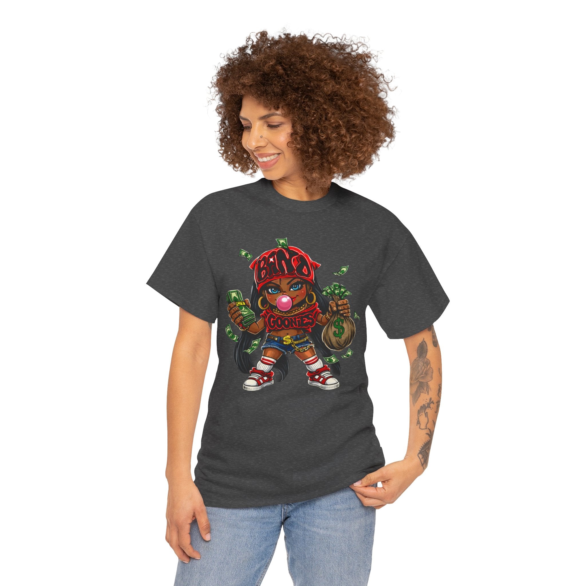 Heavy Cotton T-Shirt | Girl Goonie "Bubblegum Girl"