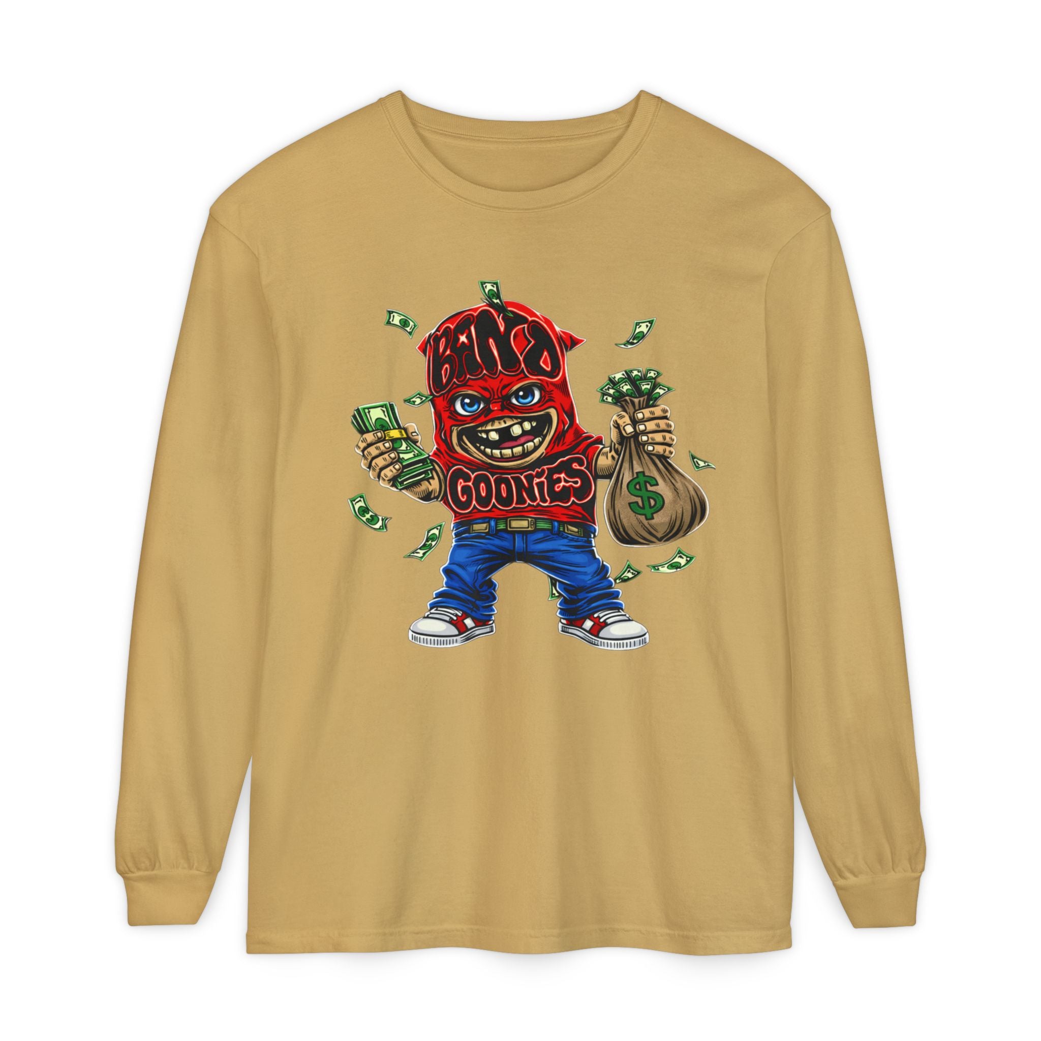 Garment-Dyed Long Sleeve T-Shirt | Red Band Goonie