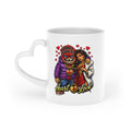 Heart-Shaped Mug | Red Goonie Couple "Heart on Lock"