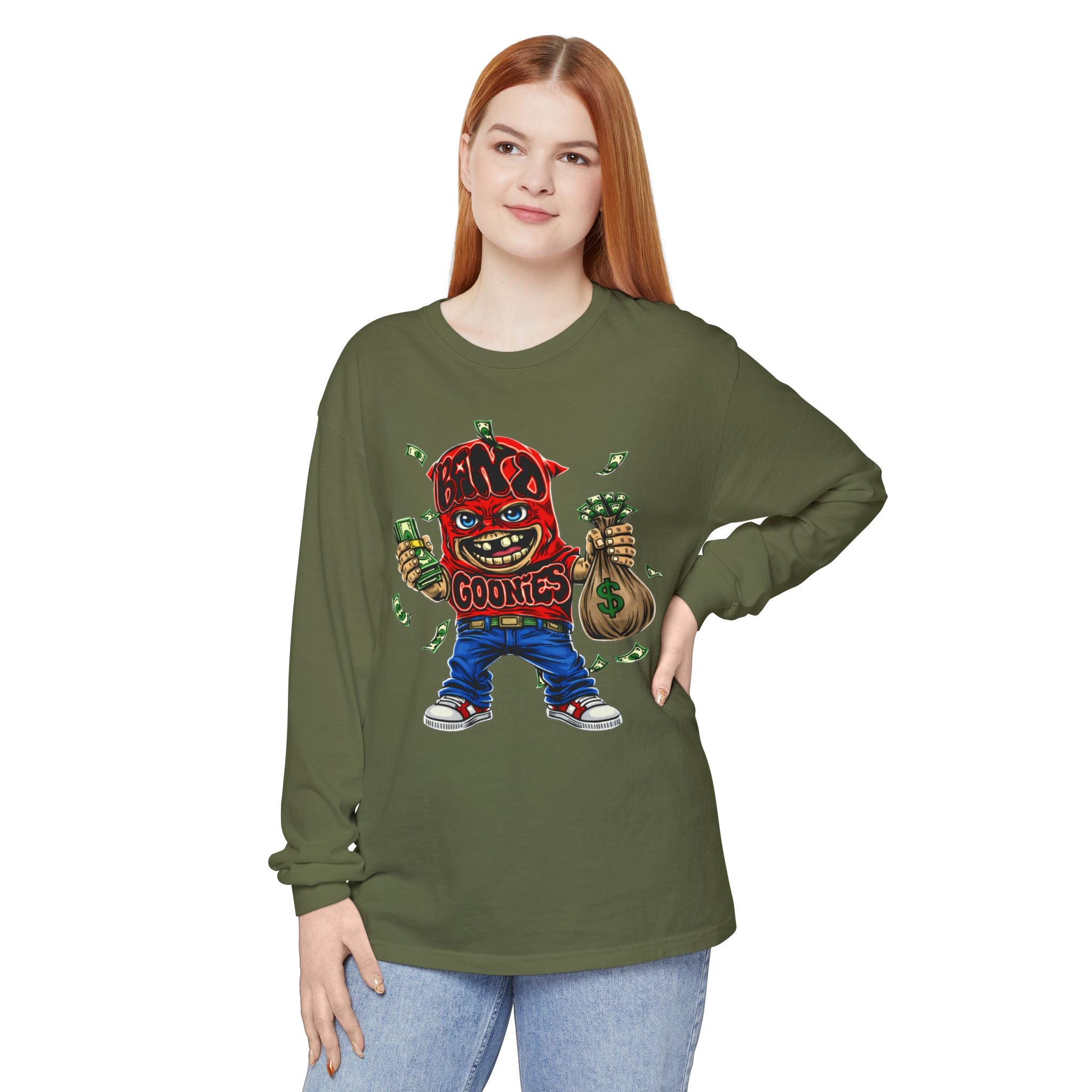 Garment-Dyed Long Sleeve T-Shirt | Red Band Goonie