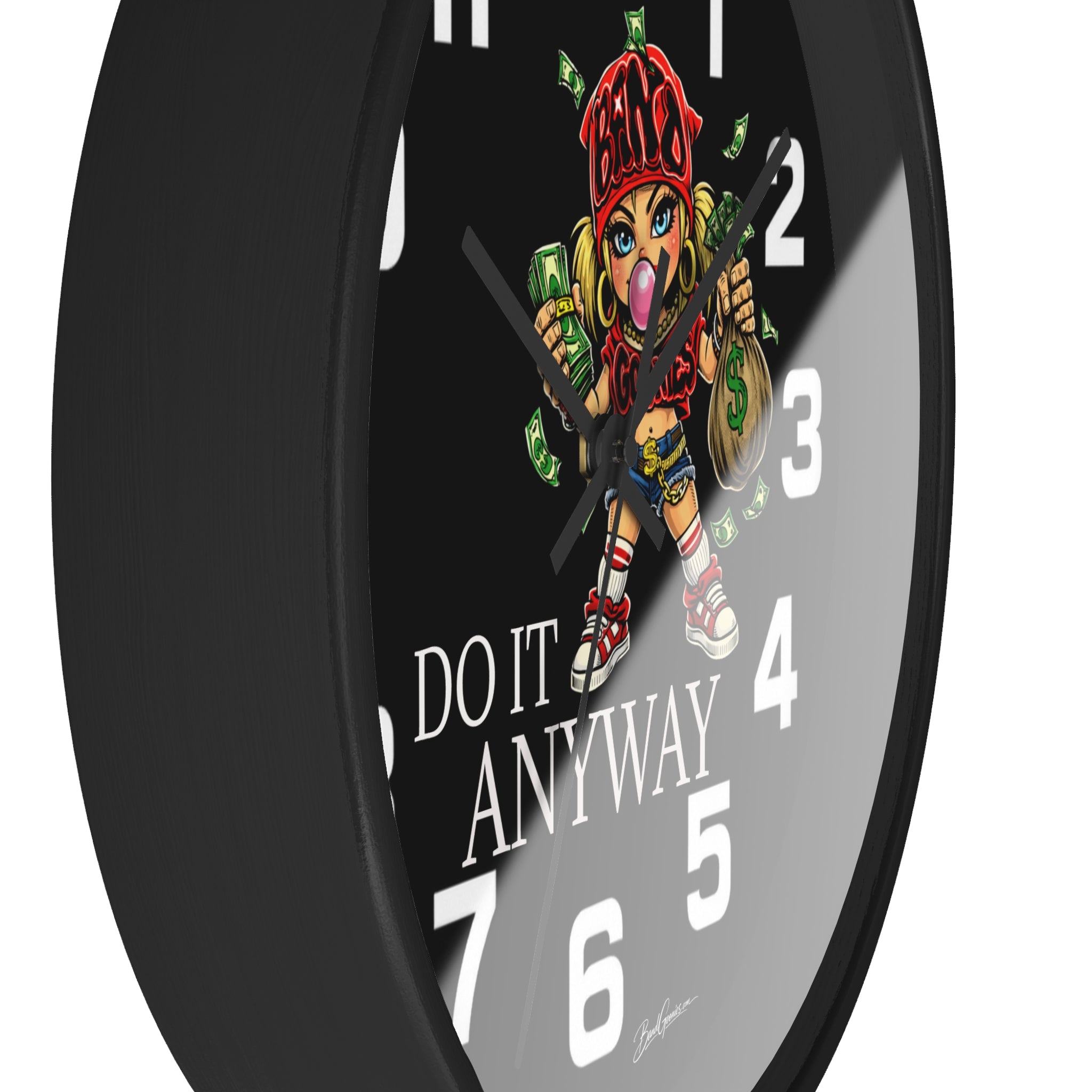 Wall Clock | Girl Goonie "Do it Anyway" (Round 10" x 10")