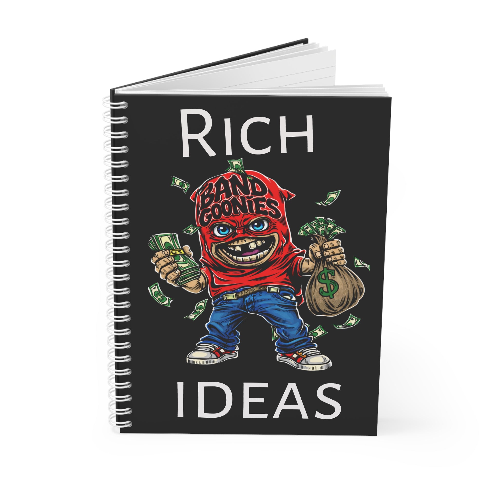 "Rich ideas" Red Goonie | Spiral Notebook (64 Sheets)