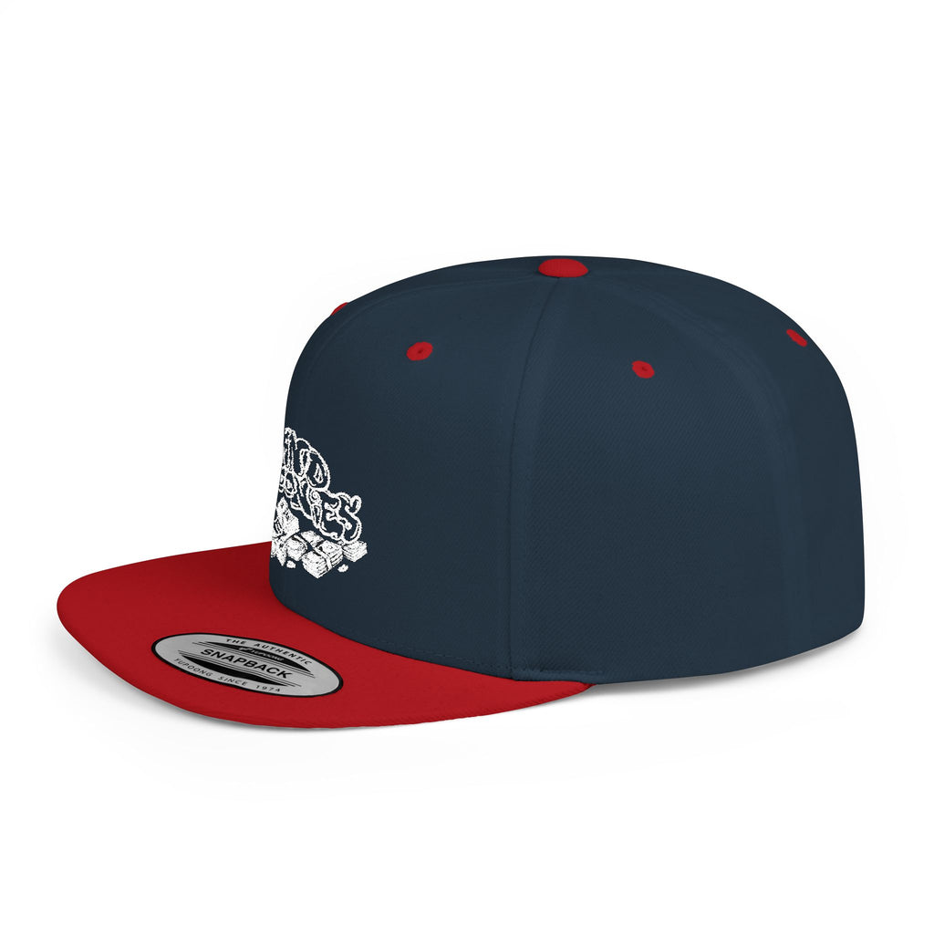 Flat Bill Snapback White Band Goonies Logo