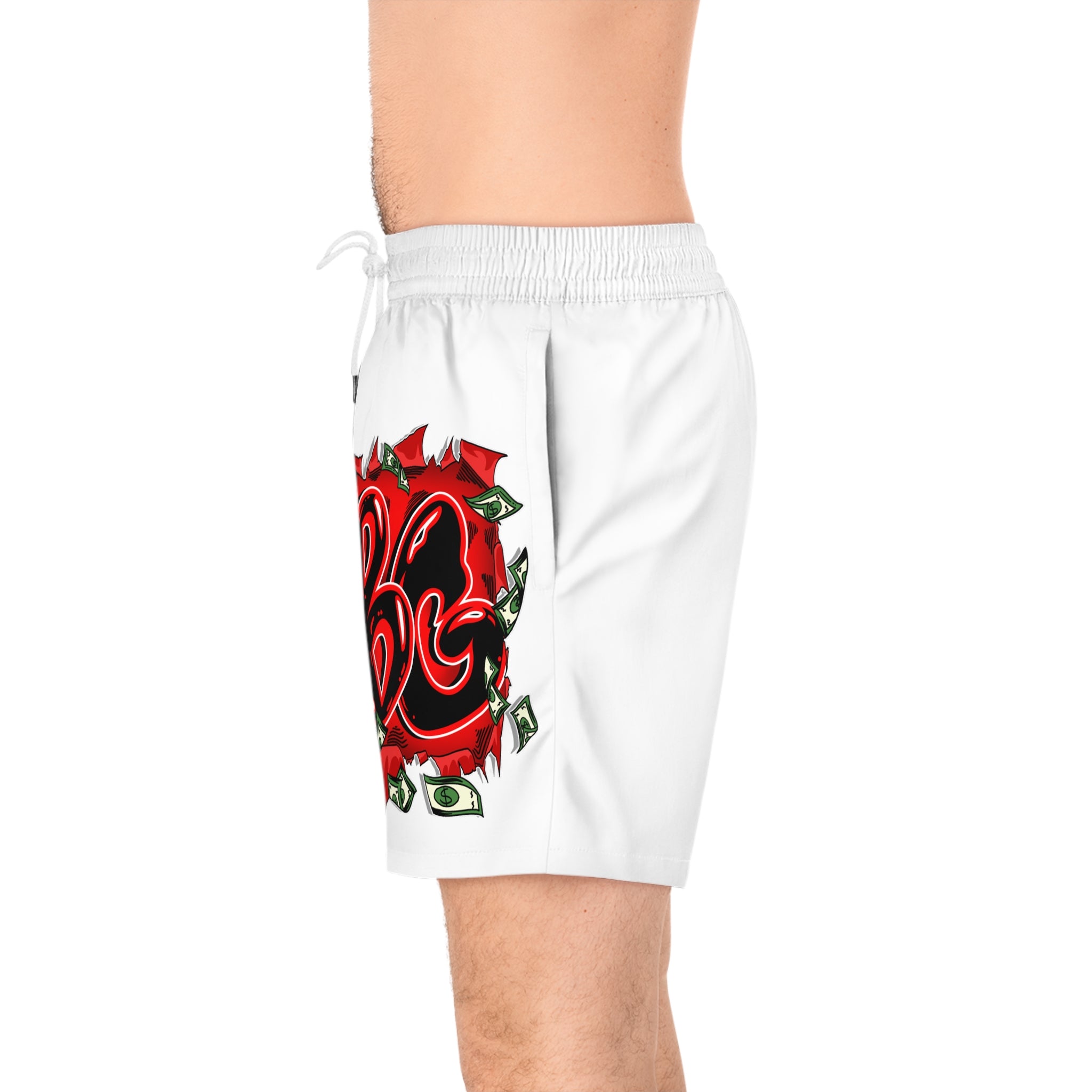 Men's Mid-Length Swim Shorts | Left Leg Logo