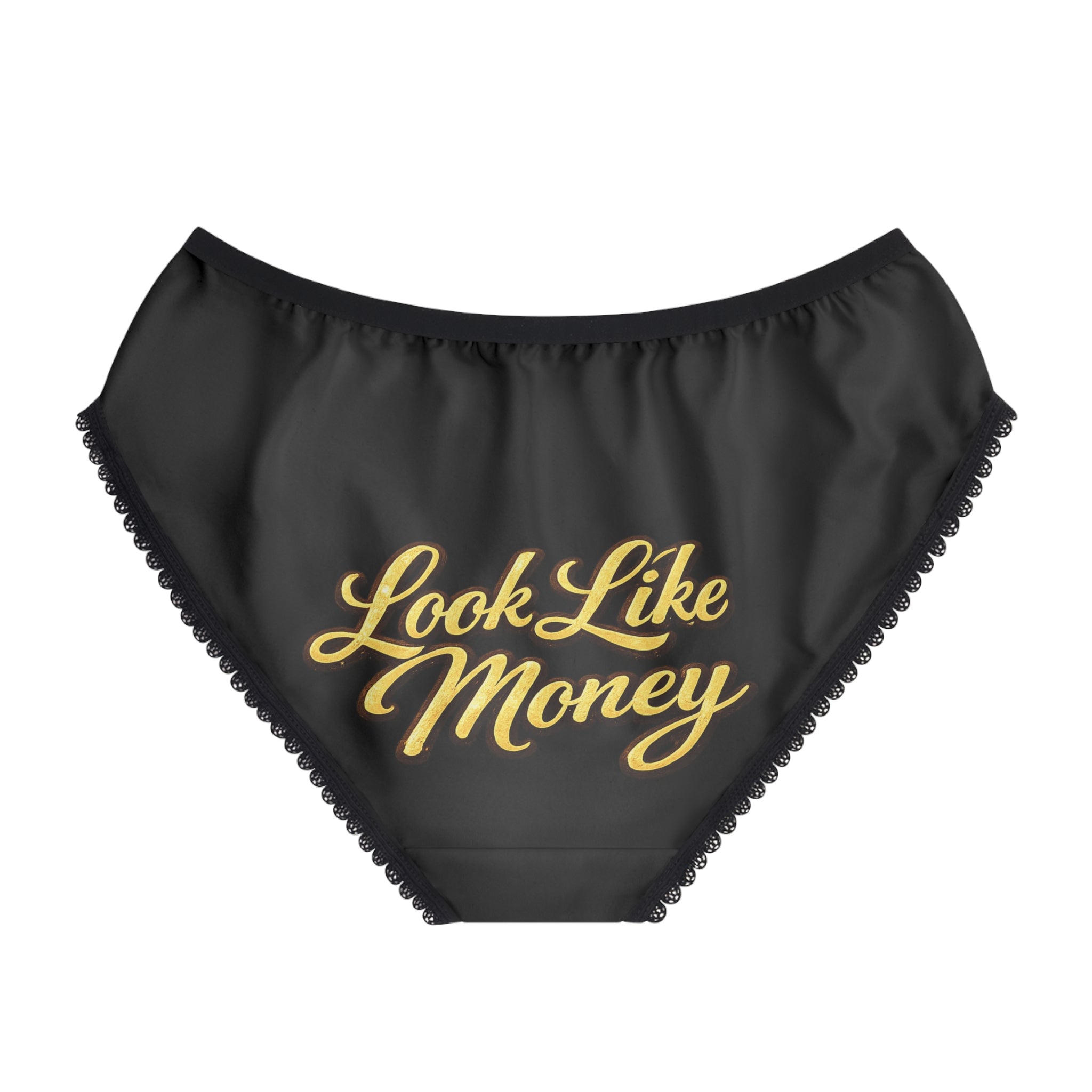 Women's Briefs (Black) | Red Girl Goonie "Look Like Money"