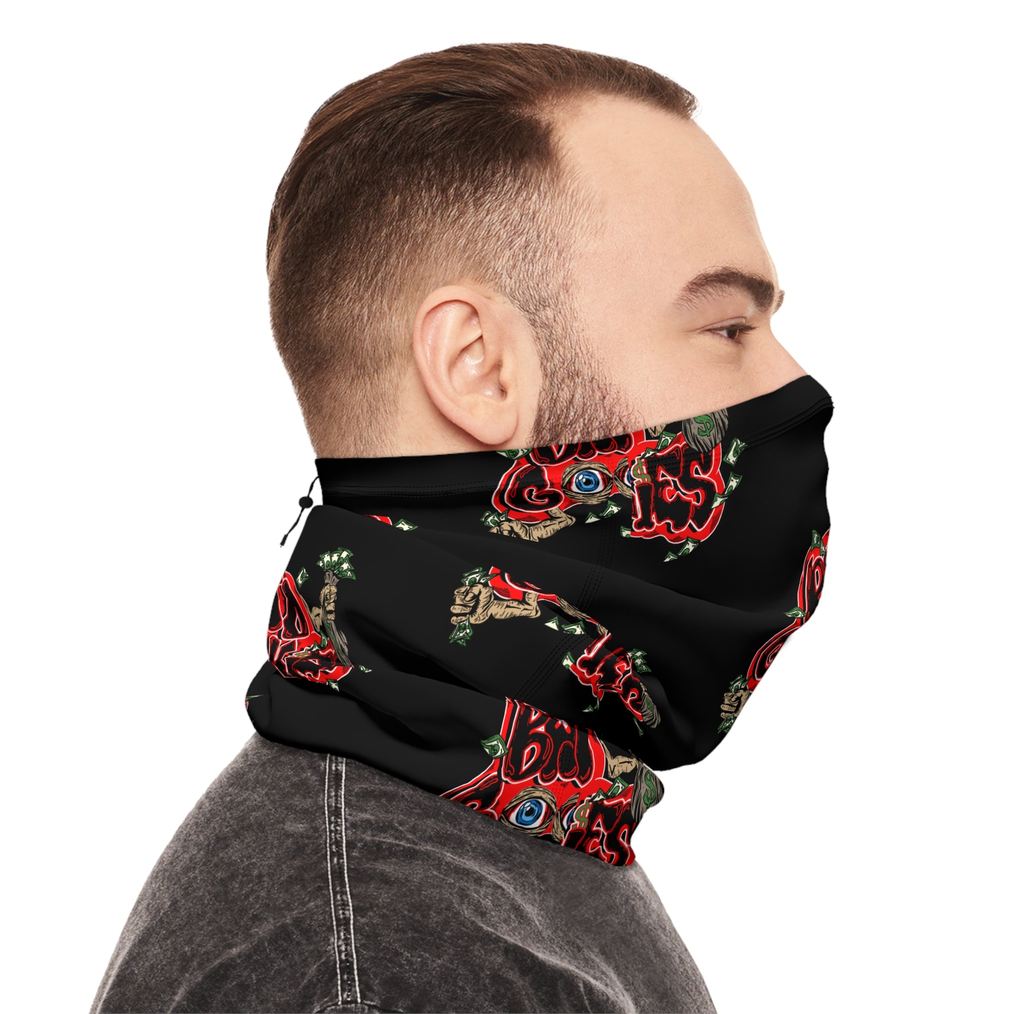 Winter Neck Gaiter With Drawstring