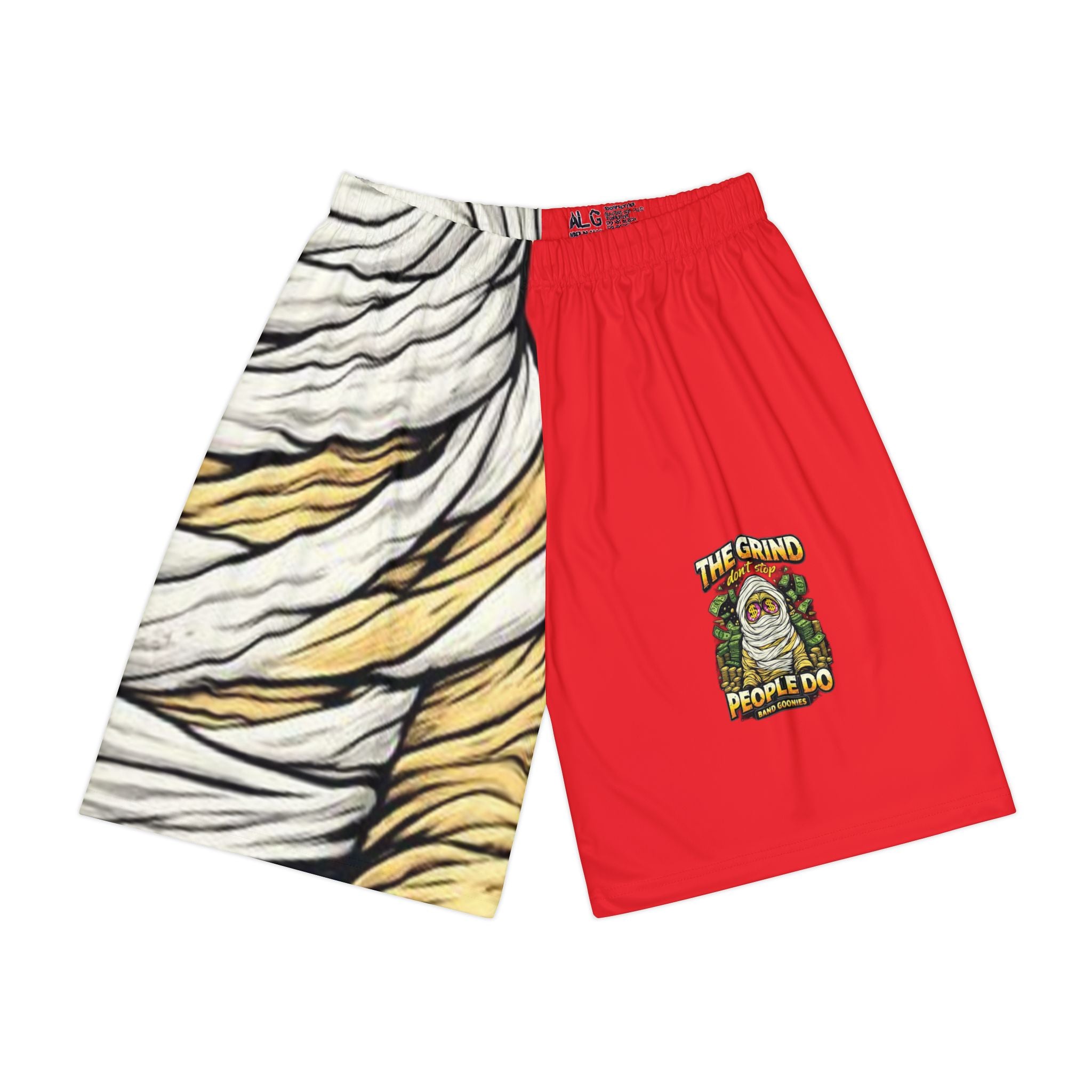 Men’s Sports Shorts (Red) | OG Goonie "The Grind Don't Stop, People Do"