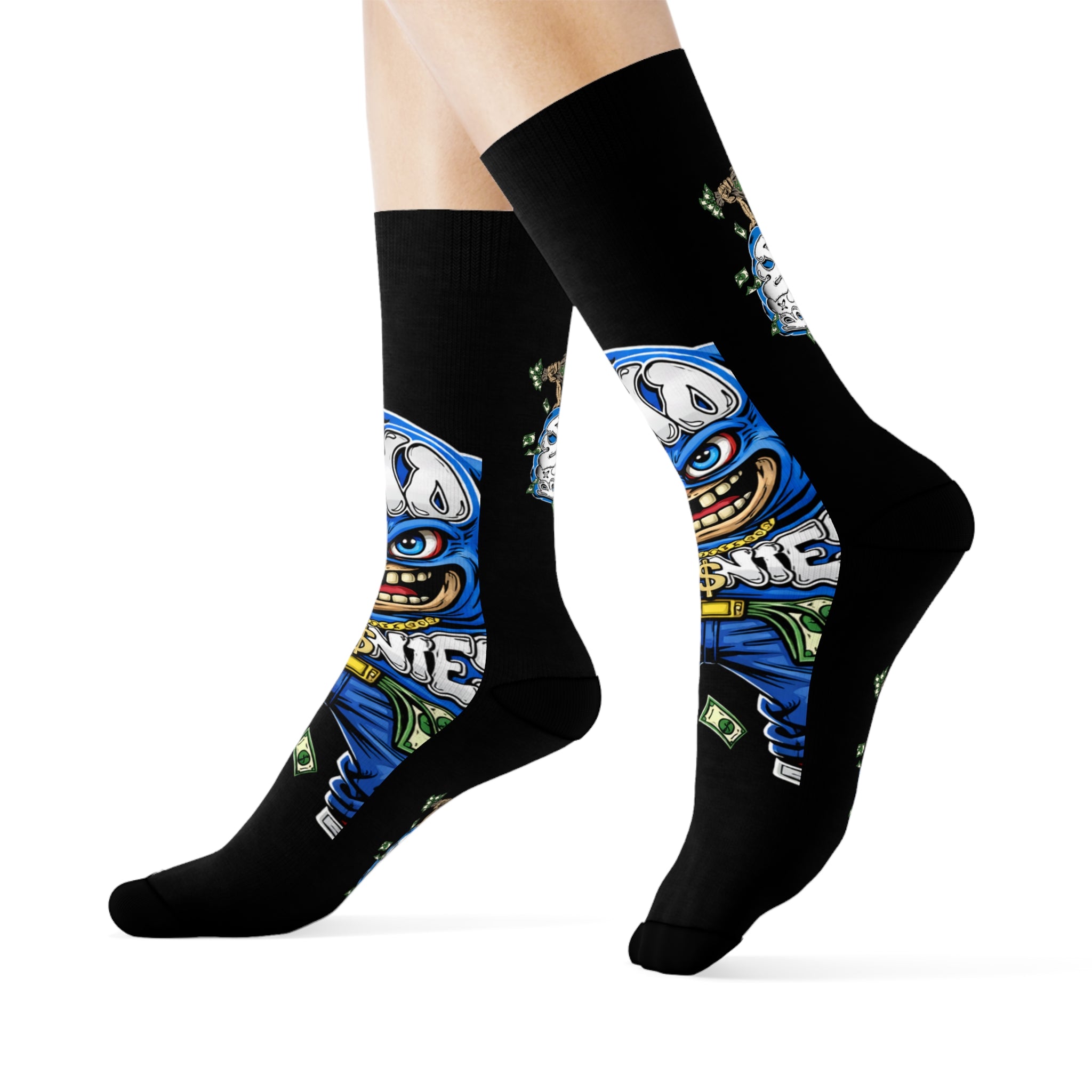 Crew Socks | Black & Blue