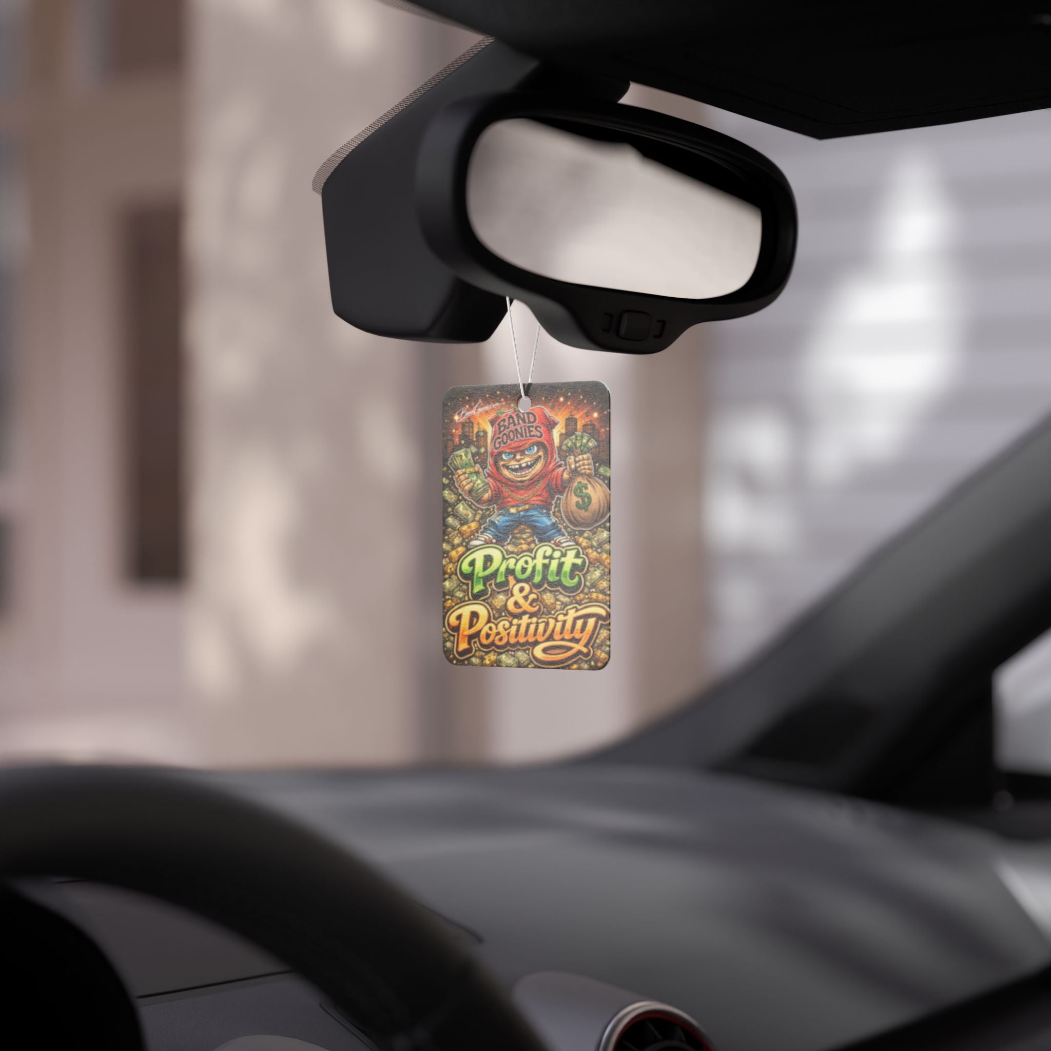 Car Air Freshener | Red Goonie "Profit & Positivity"