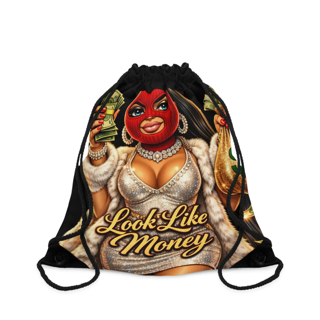 Drawstring Bag | Red Girl Goonie "Looks Like Money"