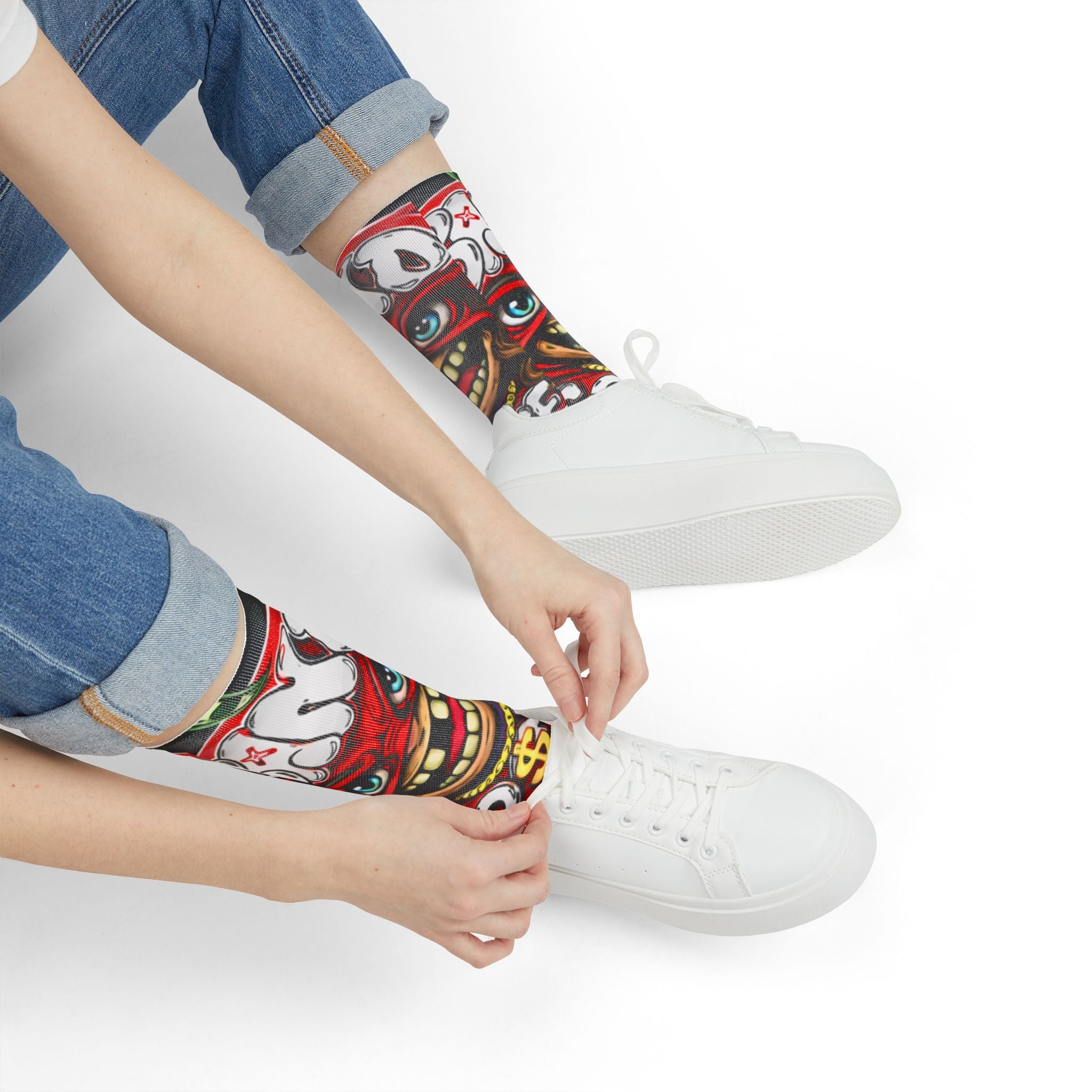 Red Goonie Crew Socks