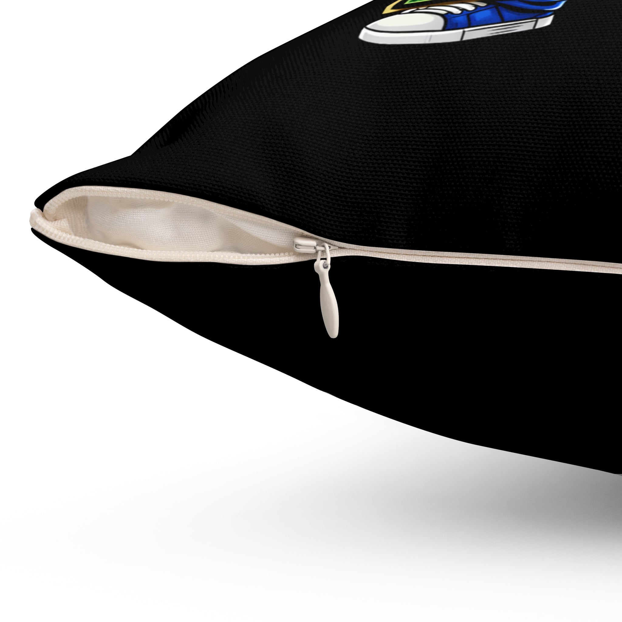 Polyester Square Pillow | Blue Goonie "Money Follows Mindset"