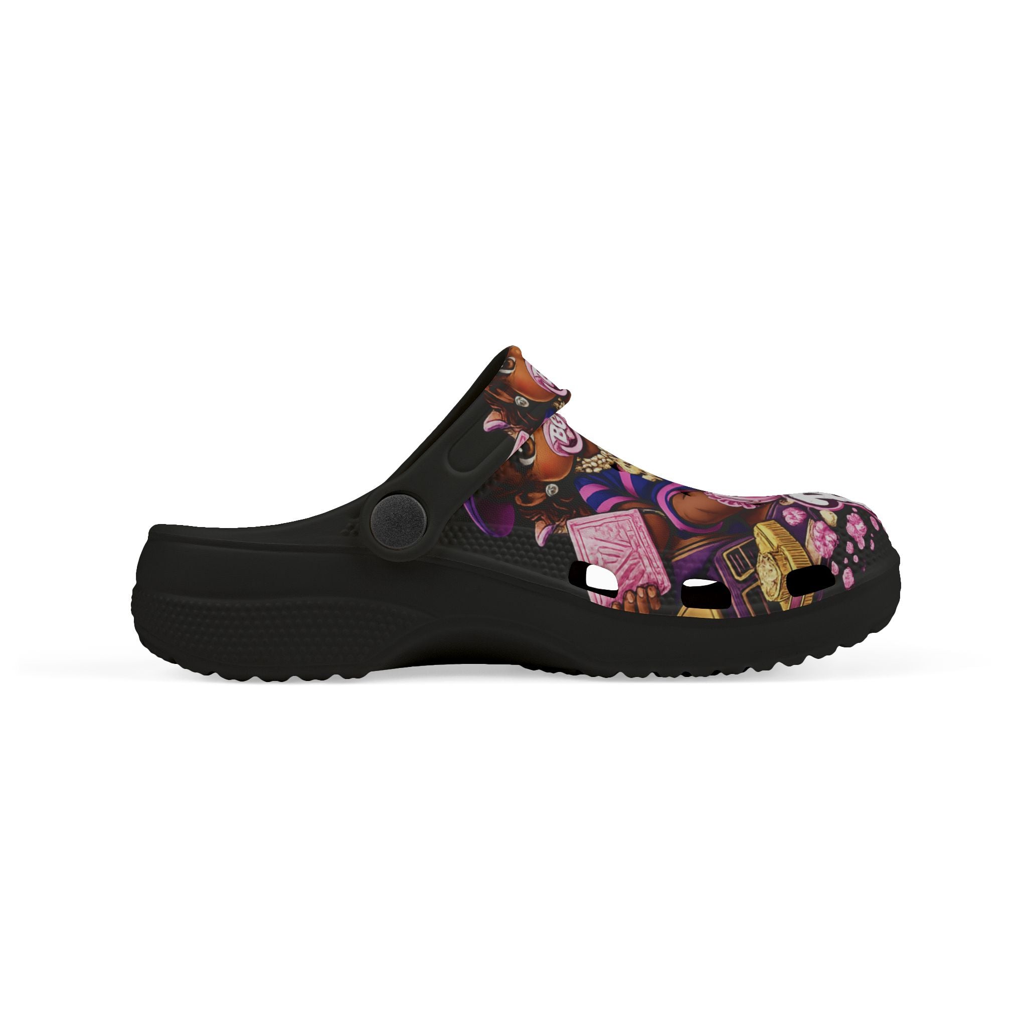 Kid's Foam Clogs (Black) | Pink BG Babies "Sunroofs & Starbucks"