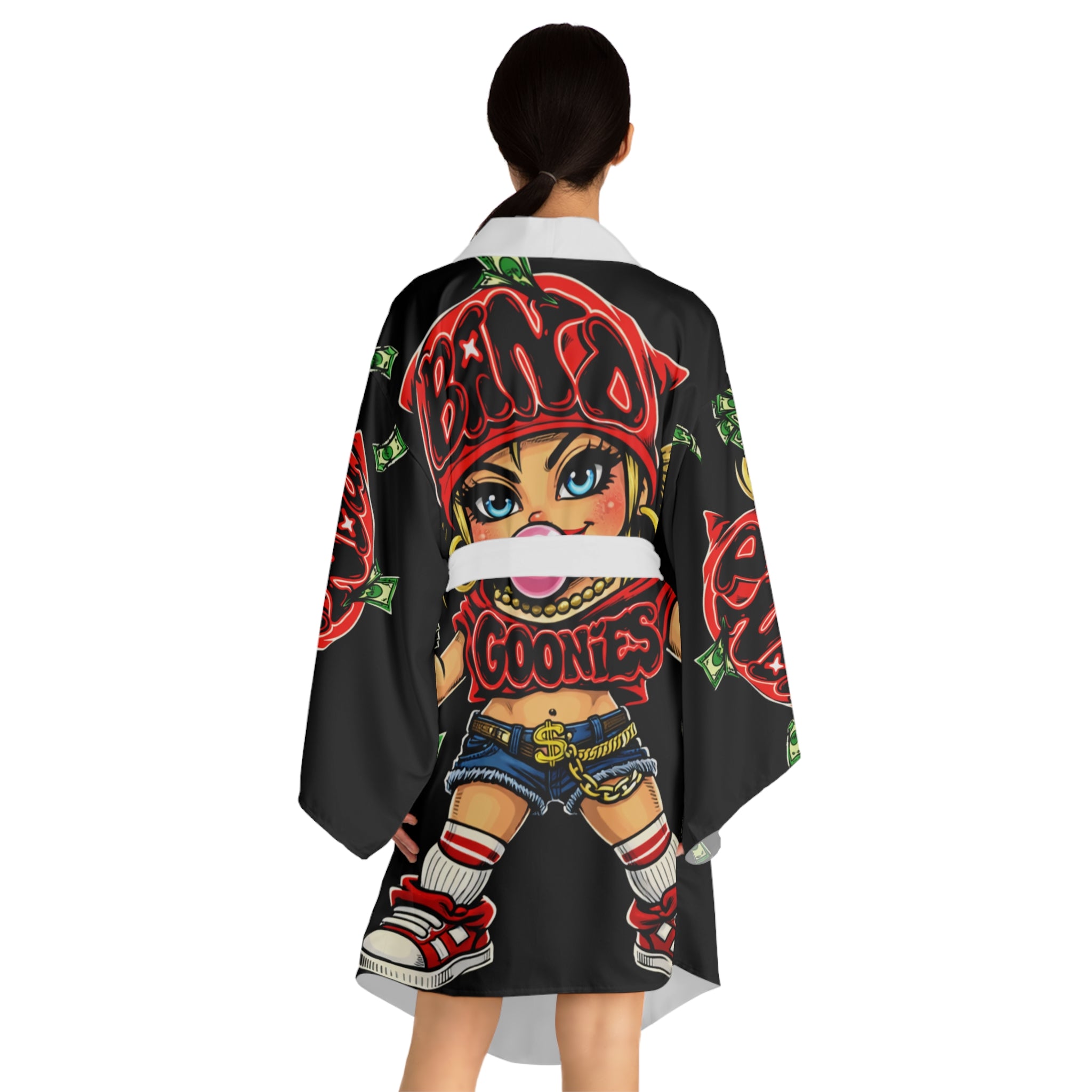 Long Sleeve Robe | Goonie Girl | Red & Black