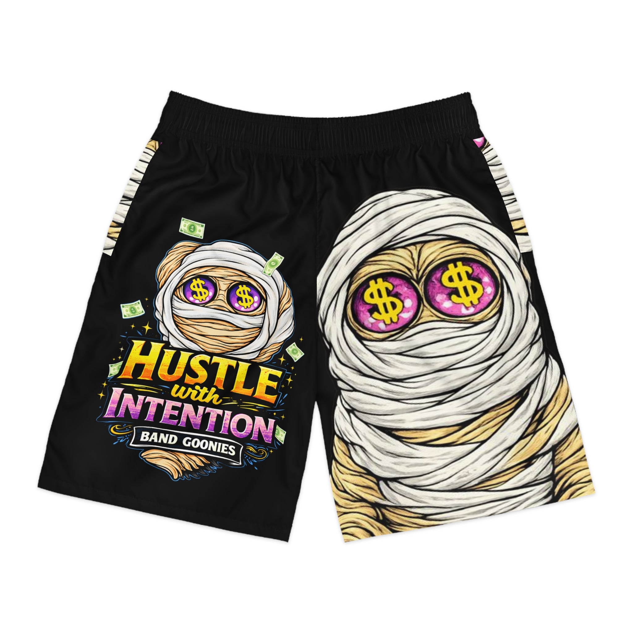 Men's Jogger Shorts (Black) OG Goonie "Hustle with Intention"