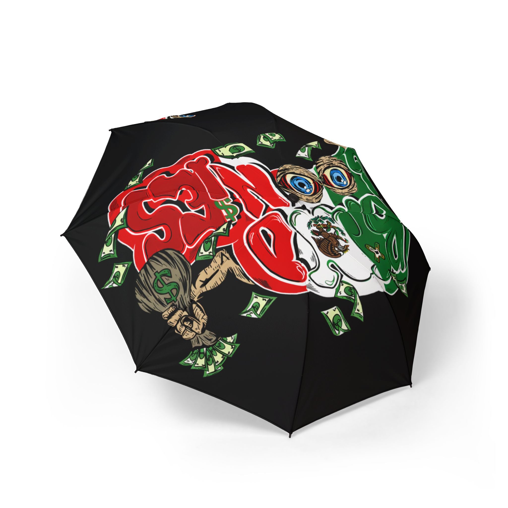 Semi-Automatic Foldable Umbrella (Black) | Mexico Band Goonies