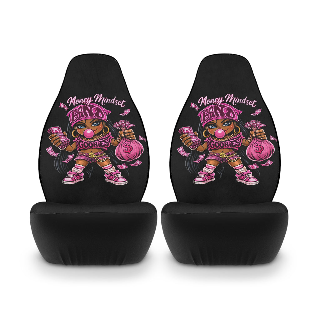 Polyester Car Seat Covers | Pink Goonie "Money Mindset"