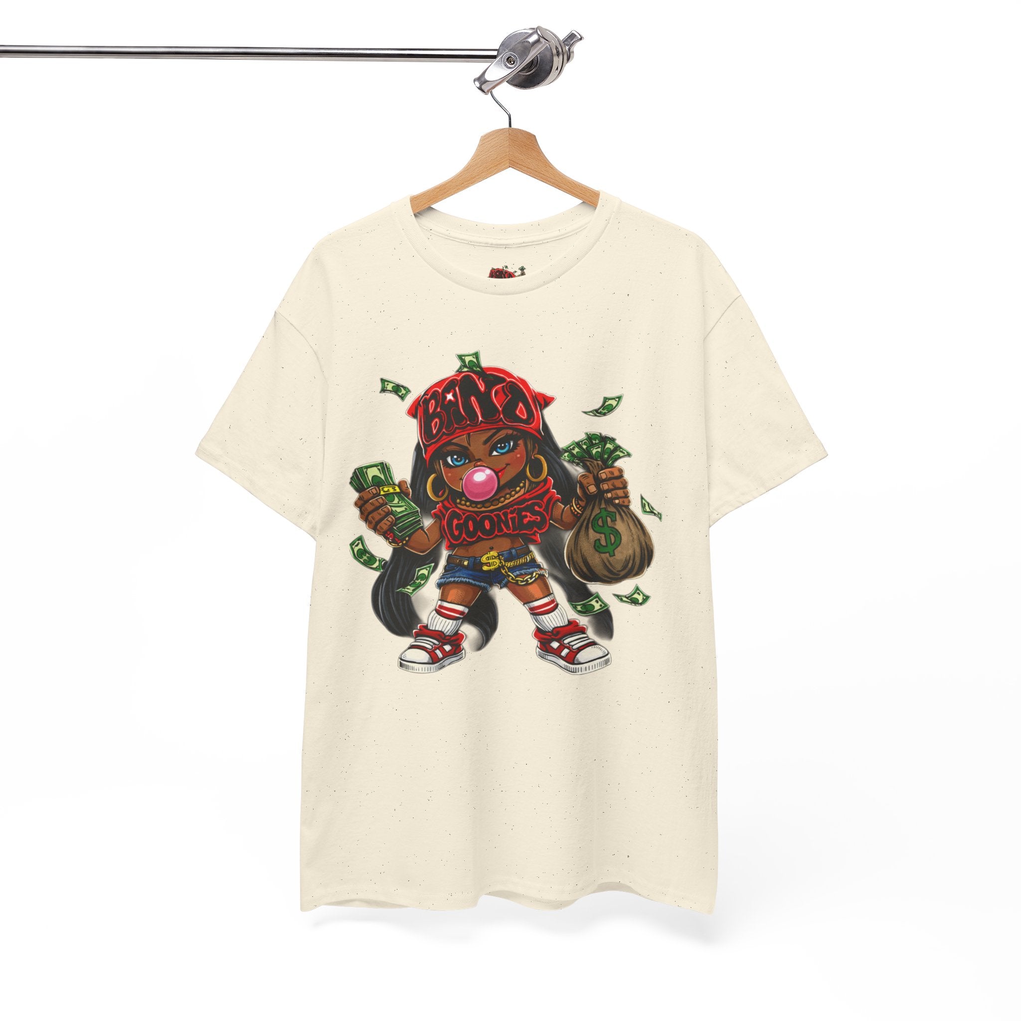 Heavy Cotton T-Shirt | Girl Goonie "Bubblegum Girl"