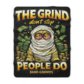 Sherpa Fleece Blanket | OG Goonie "The Grind Dont Stop, People Do"