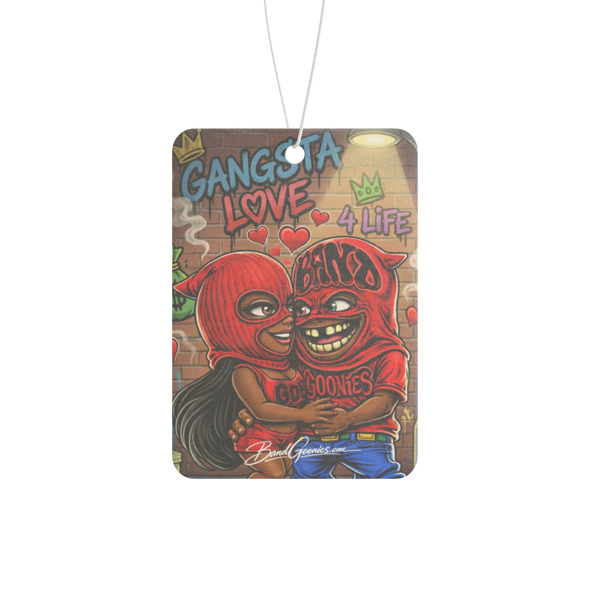 Love Car Air Freshener | Red Goonie Couple "Gangsta Love"