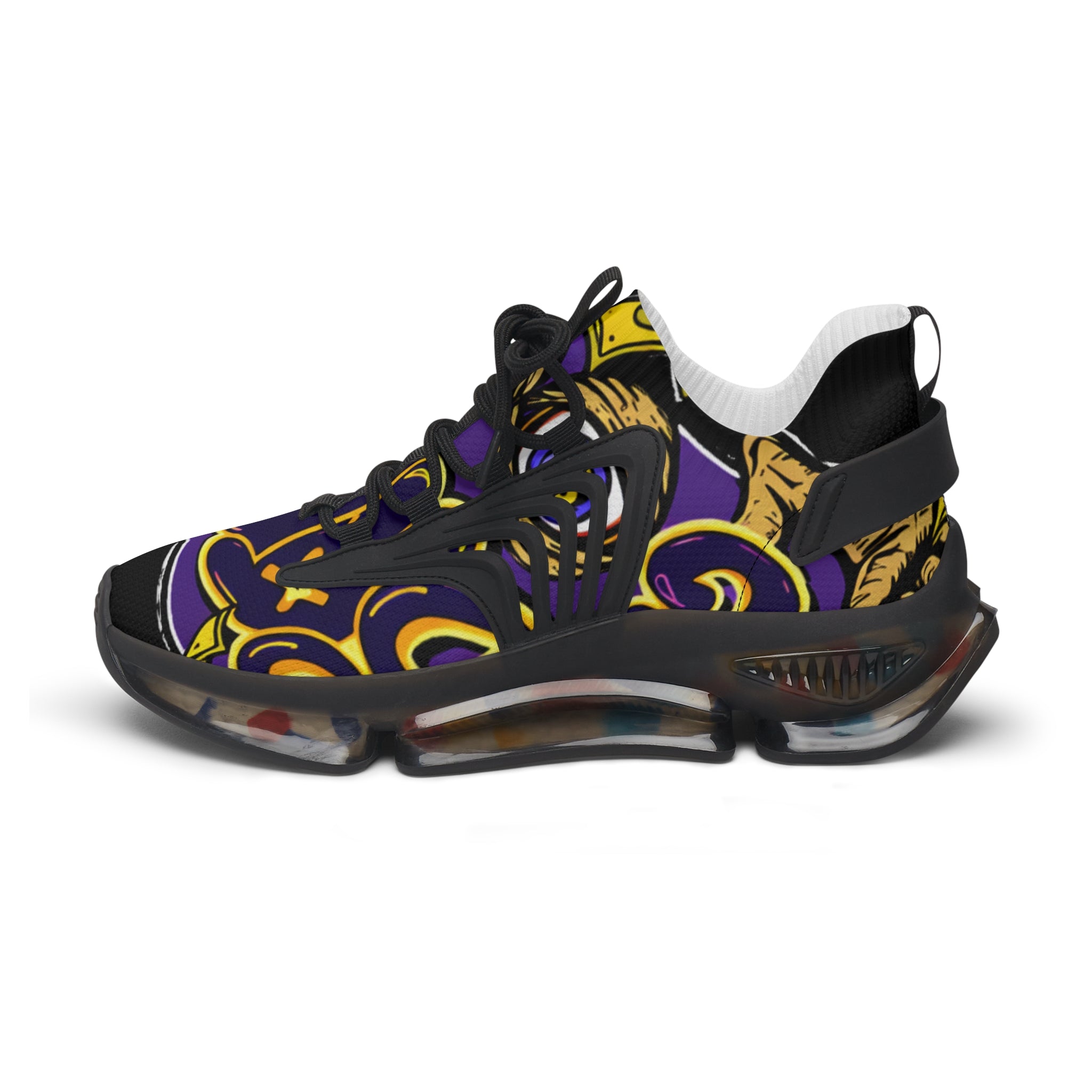 Women's Mesh Sneakers | Purple & Yellow Band Goonies