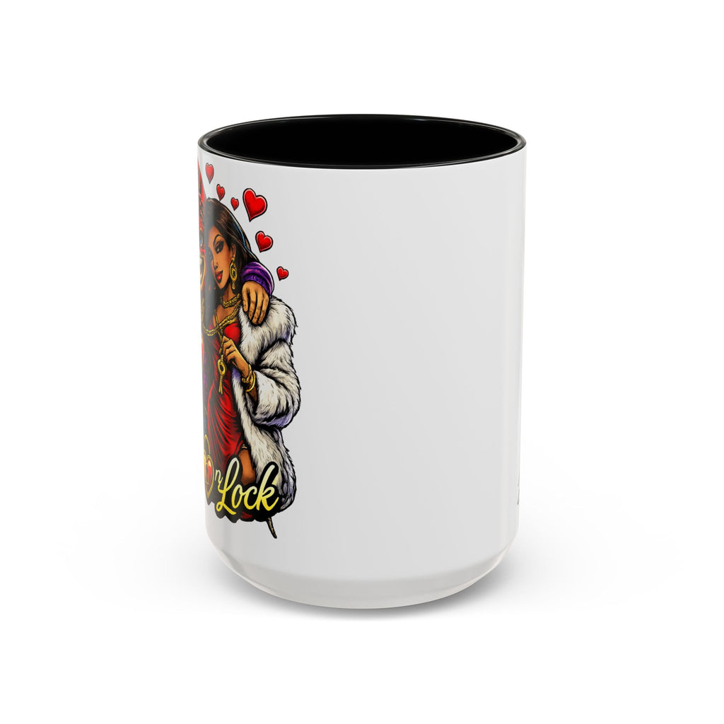 Accent Coffee Mug (15oz) | Red Goonie Couple "Heart on Lock"