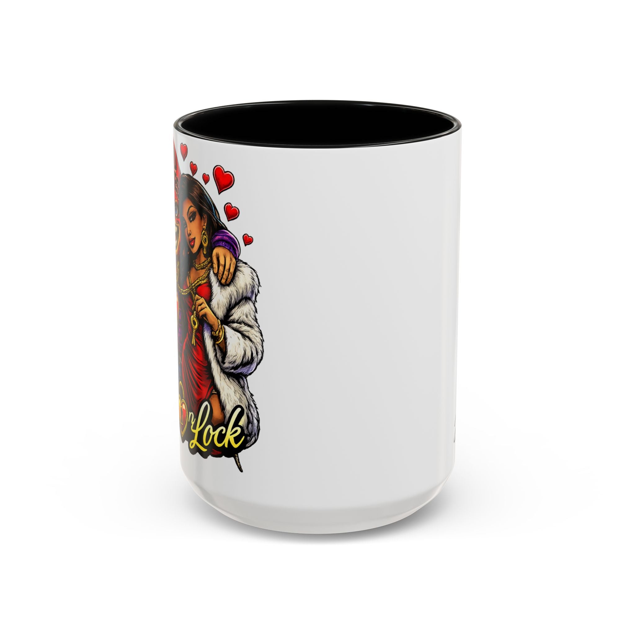 Accent Coffee Mug (15oz) | Red Goonie Couple "Heart on Lock"