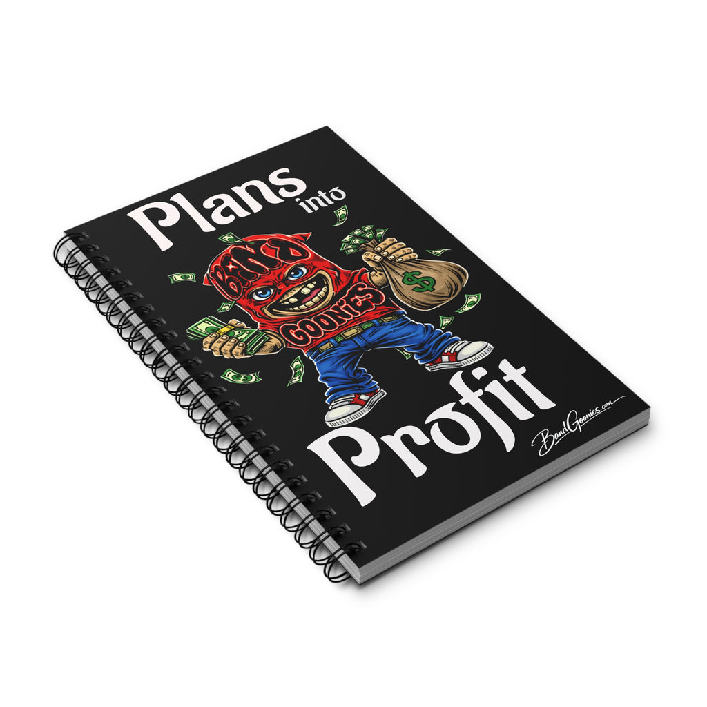 "Plans into Profit" Red Goonie | Spiral Journal (80 Sheets)