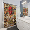 Bathroom Shower Curtain | Red Girl Goonie "Looks Like Money"