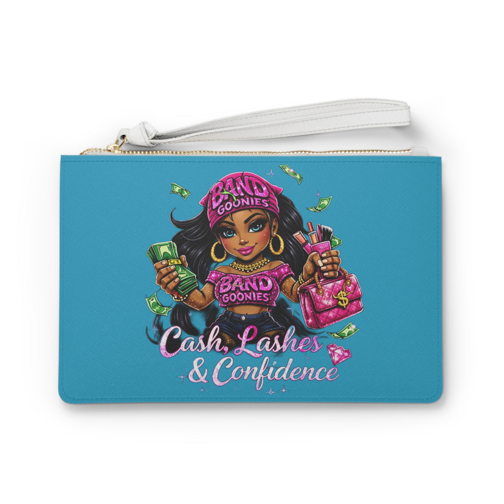 Clutch Bag | Pink Girl Goonie "Cash, Lashes & Confidence"