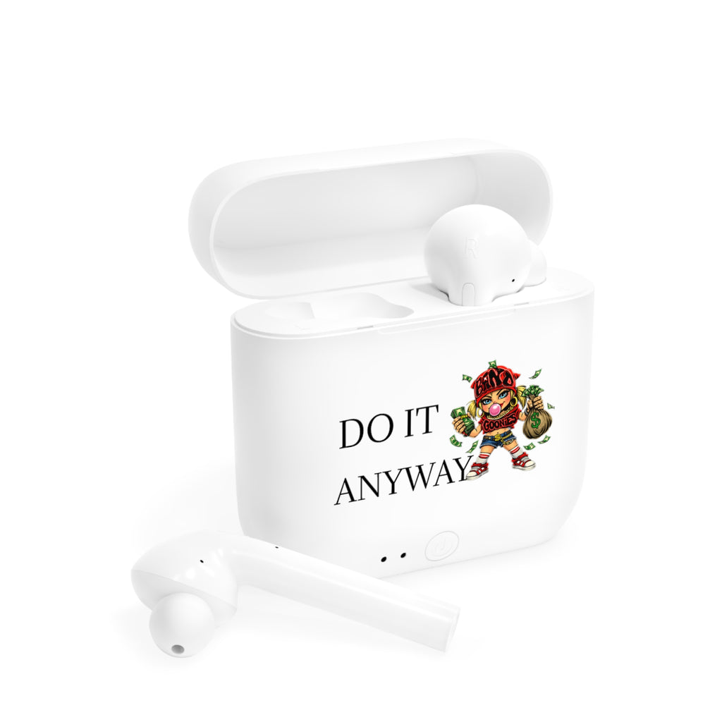 Wireless Earbuds | Red Girl Goonie "Do it Anyway"
